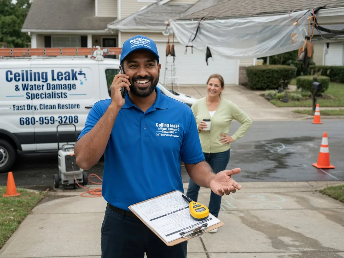 Ceiling Leak Cleanup Van Alstyne, TX FAQs